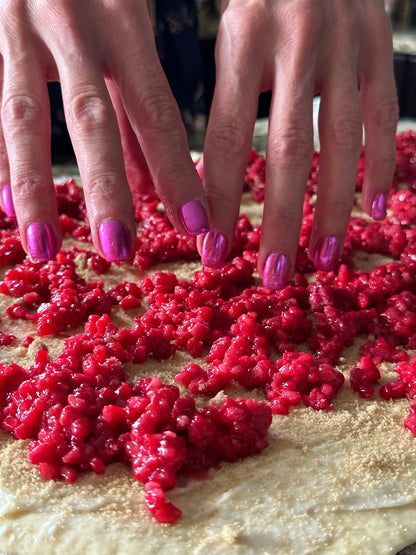 Cream Cheese Frosted Raspberry Sweet Rolls